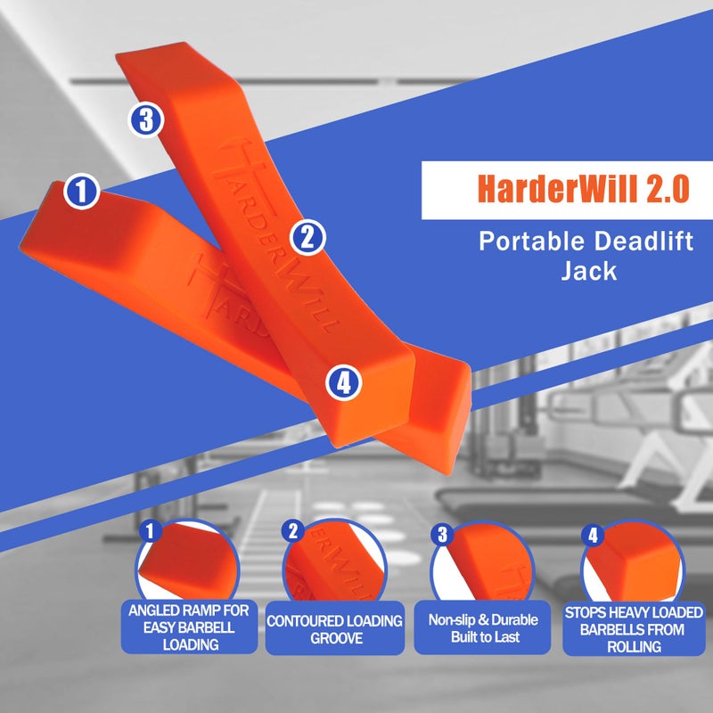 HarderWill Deadlift Jack Alternative (1 Pair) Easy to Load and Unload Weight Plates, Perfect for Deadlift, Crossfit, Powerlifting, Weightlifting, Home Gym for Your Gym Bag - Image 5
